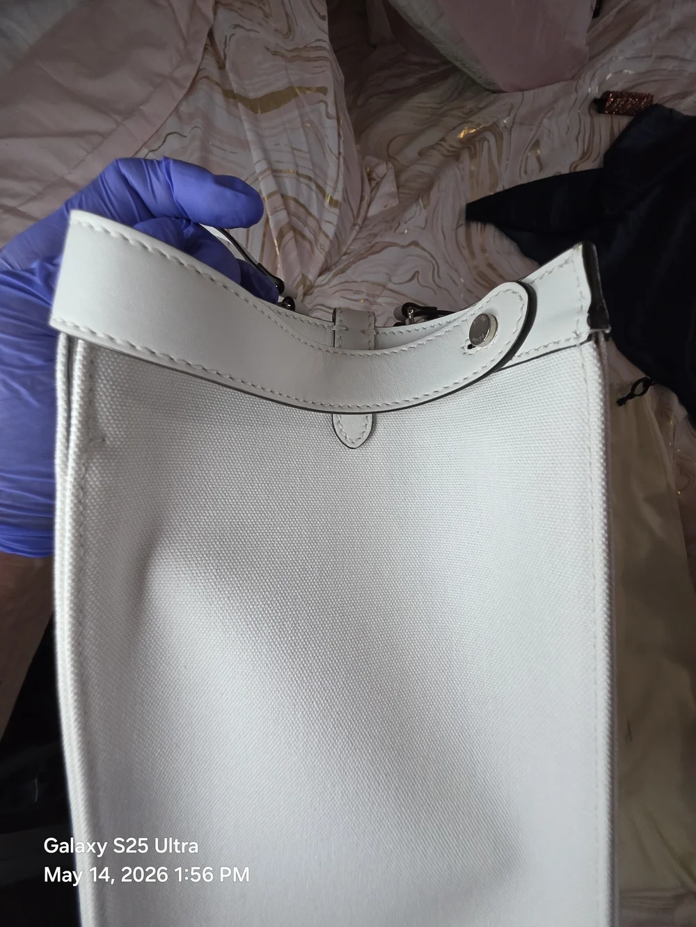 Fendi FF Canvas X-Tote Bag Black White Leather Trim Turn Lock. NWT. MFRP-$3800 - Picture 11 of 16